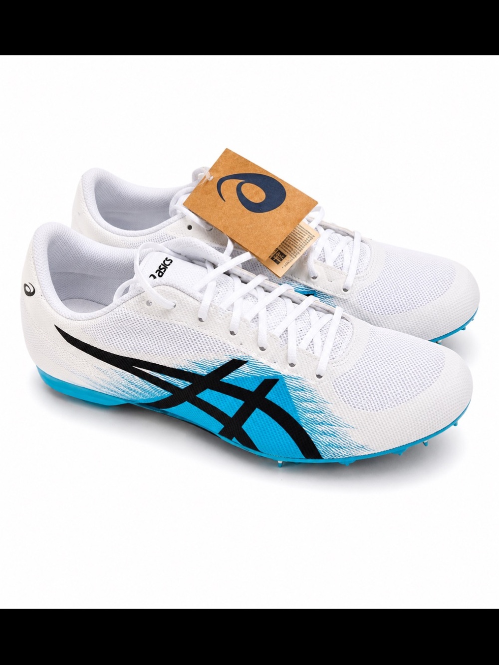 ASICS Hyper Sprint 8 NWT Track Spikes Men’s 10.5 White Blue